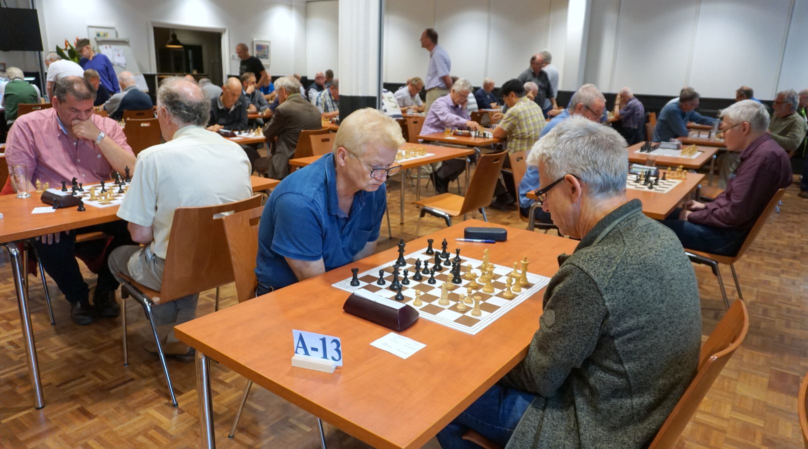 Druiventros 50+ seniorenrapidschaaktoernooi gewonnen door Arno Bezemer